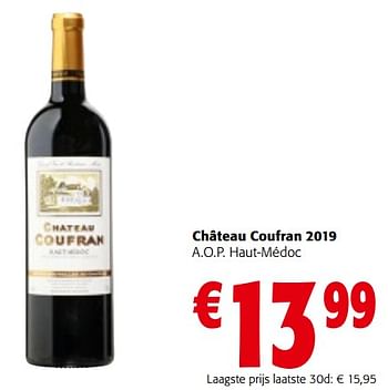 Promoties Château coufran 2019 a.o.p. haut-médoc - Rode wijnen - Geldig van 27/03/2024 tot 09/04/2024 bij Colruyt