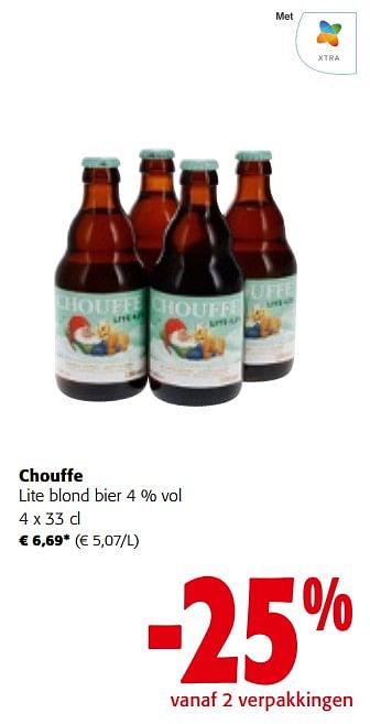 Promotions Chouffe lite blond bier - Chouffe - Valide de 27/03/2024 à 09/04/2024 chez Colruyt