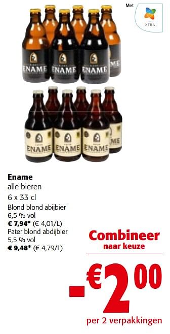 Promotions Ename alle bieren - Ename - Valide de 27/03/2024 à 09/04/2024 chez Colruyt