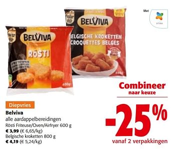 Promoties Belviva alle aardappelbereidingen - Belviva - Geldig van 27/03/2024 tot 09/04/2024 bij Colruyt