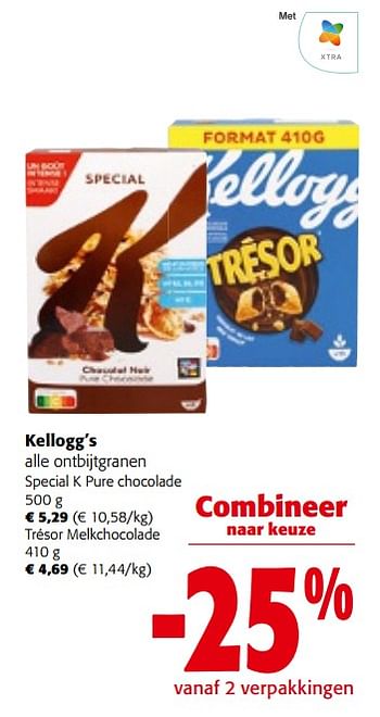 Promoties Kellogg`s alle ontbijtgranen - Kellogg's - Geldig van 27/03/2024 tot 09/04/2024 bij Colruyt