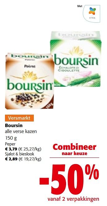 Promoties Boursin alle verse kazen - Boursin - Geldig van 27/03/2024 tot 09/04/2024 bij Colruyt
