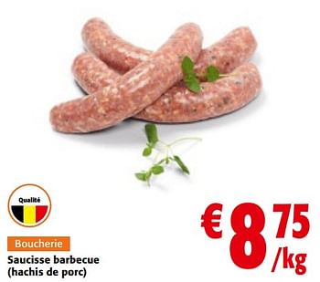 Promotions Saucisse barbecue - Produit maison - Colruyt - Valide de 27/03/2024 à 09/04/2024 chez Colruyt