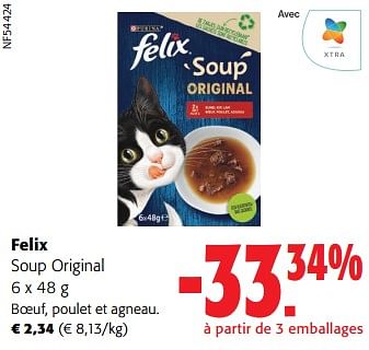 Promotions Felix soup original - Purina - Valide de 27/03/2024 à 09/04/2024 chez Colruyt
