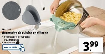 Promotions Accessoire de cuisine en silicone - Ernesto - Valide de 03/04/2024 à 09/04/2024 chez Lidl