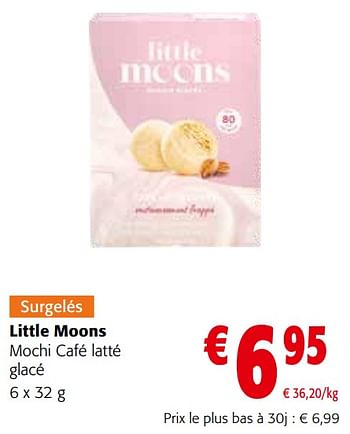 Promotions Little moons mochi café latté glacé - Little Moons - Valide de 27/03/2024 à 09/04/2024 chez Colruyt