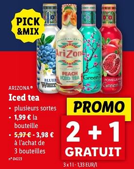 Promotions Iced tea - Arizona - Valide de 03/04/2024 à 09/04/2024 chez Lidl