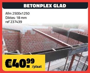Promoties Betonplex glad - Huismerk - Bouwcenter Frans Vlaeminck - Geldig van 01/04/2024 tot 30/04/2024 bij Bouwcenter Frans Vlaeminck