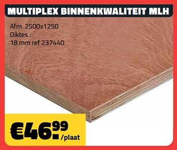 Promoties Multiplex binnenkwaliteit mlh - Huismerk - Bouwcenter Frans Vlaeminck - Geldig van 01/04/2024 tot 30/04/2024 bij Bouwcenter Frans Vlaeminck