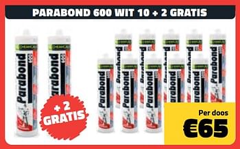 Promotions Parabond 600 wit - Parabond - Valide de 01/04/2024 à 30/04/2024 chez Bouwcenter Frans Vlaeminck