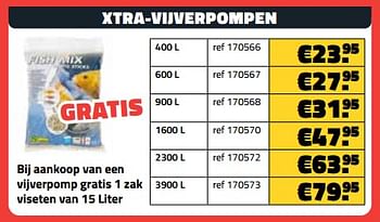 Promotions Xtra-vijverpompen - Produit maison - Bouwcenter Frans Vlaeminck - Valide de 01/04/2024 à 30/04/2024 chez Bouwcenter Frans Vlaeminck