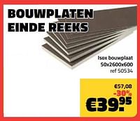 Einde reeks isox bouwplaat 50x2600x600-Huismerk - Bouwcenter Frans Vlaeminck