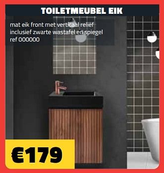 Promotions Toiletmeubel eik - Produit maison - Bouwcenter Frans Vlaeminck - Valide de 01/04/2024 à 30/04/2024 chez Bouwcenter Frans Vlaeminck