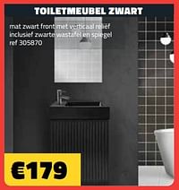 Toiletmeubel zwart-Huismerk - Bouwcenter Frans Vlaeminck