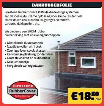 Promotions Dakrubberfolie - Firestone - Valide de 01/04/2024 à 30/04/2024 chez Bouwcenter Frans Vlaeminck