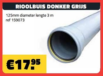 Promotions Rioolbuis donker grijs - Produit maison - Bouwcenter Frans Vlaeminck - Valide de 01/04/2024 à 30/04/2024 chez Bouwcenter Frans Vlaeminck