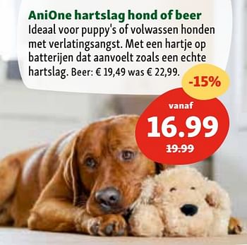Promoties Anione hartslag hond of beer - Anione - Geldig van 03/04/2024 tot 08/04/2024 bij Maxi Zoo