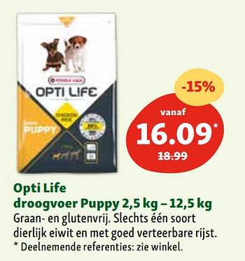 Promoties Opti life droogvoer puppy - Versele-Laga - Geldig van 03/04/2024 tot 08/04/2024 bij Maxi Zoo