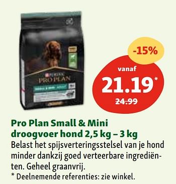 Promoties Pro plan small + mini droogvoer hond - Purina - Geldig van 03/04/2024 tot 08/04/2024 bij Maxi Zoo