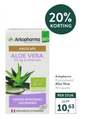Promoties Aloe vera - Arkopharma - Geldig van 31/03/2024 tot 07/04/2024 bij Holland & Barret