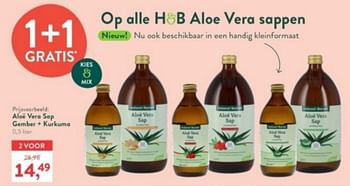Promoties Aloë vera sap gember + kurkuma - Huismerk - Holland & Barrett - Geldig van 31/03/2024 tot 07/04/2024 bij Holland & Barret