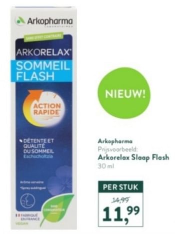 Promotions Arkorelax slaap flash - Arkopharma - Valide de 31/03/2024 à 07/04/2024 chez Holland & Barret