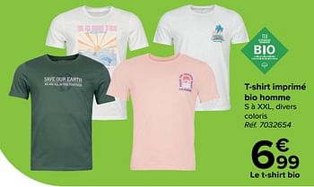 Promotions T-shirt imprimé bio homme - Tex - Valide de 27/03/2024 à 29/04/2024 chez Carrefour