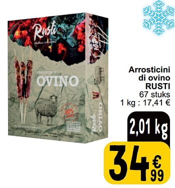 Promoties Arrosticini di ovino rusti - Rusti - Geldig van 02/04/2024 tot 08/04/2024 bij Cora