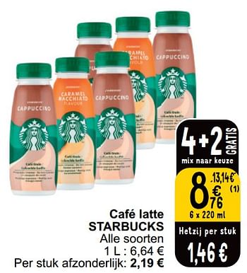 Promoties Café latte starbucks - Starbucks - Geldig van 02/04/2024 tot 08/04/2024 bij Cora