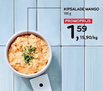 Promoties Kipsalade mango - Huismerk - Alvo - Geldig van 27/03/2024 tot 09/04/2024 bij Alvo