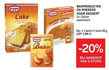 Promoties Bakproducten en poeders voor dessert dr. oetker -20% bij aankoop van 3 stuks - Dr. Oetker - Geldig van 27/03/2024 tot 09/04/2024 bij Alvo
