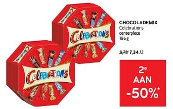Promoties Chocolademix celebrations 2e aan -50% - Celebrations - Geldig van 27/03/2024 tot 09/04/2024 bij Alvo