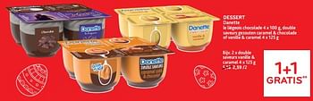 Promoties Dessert danette 1+1 gratis - Danone - Geldig van 27/03/2024 tot 09/04/2024 bij Alvo