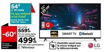 Promoties Téléviseur lg 55ur8000 - LG - Geldig van 26/03/2024 tot 22/04/2024 bij But