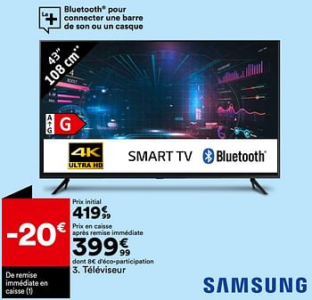 Promoties Téléviseur samsung 43cu7025 - Samsung - Geldig van 26/03/2024 tot 22/04/2024 bij But