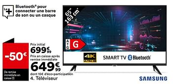 Promoties Téléviseur samsung 65au7025 - Samsung - Geldig van 26/03/2024 tot 22/04/2024 bij But