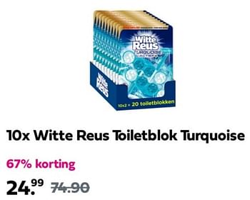 Promoties Witte reus toiletblok turquoise - Witte reus - Geldig van 31/03/2024 tot 07/04/2024 bij Plein