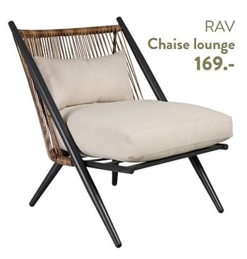 Promotions Rav chaise lounge - Produit maison - Casa - Valide de 29/02/2024 à 25/09/2024 chez Casa