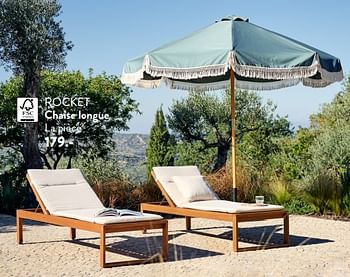 Promotions Rocket chaise longue - Produit maison - Casa - Valide de 29/02/2024 à 25/09/2024 chez Casa