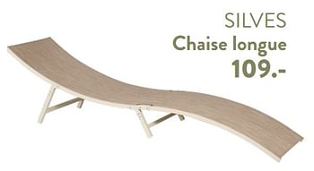 Promotions Silves chaise longue - Produit maison - Casa - Valide de 29/02/2024 à 25/09/2024 chez Casa