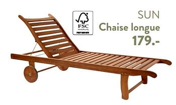 Promoties Sun chaise longue - Huismerk - Casa - Geldig van 29/02/2024 tot 25/09/2024 bij Casa
