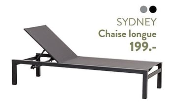 Promoties Sydney chaise longue - Huismerk - Casa - Geldig van 29/02/2024 tot 25/09/2024 bij Casa