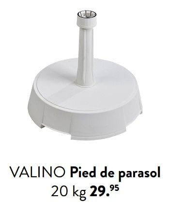 Promotions Valino pied de parasol - Produit maison - Casa - Valide de 29/02/2024 à 25/09/2024 chez Casa