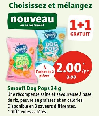 Promotions Smoofl dog pops - Smoofl - Valide de 03/04/2024 à 08/04/2024 chez Maxi Zoo