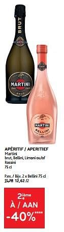 Promotions Apéritif martini 2ième à -40% - Martini - Valide de 27/03/2024 à 09/04/2024 chez Alvo