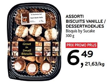 Promotions Assorti biscuits vanille bisquis by sucake - Sucake - Valide de 27/03/2024 à 09/04/2024 chez Alvo