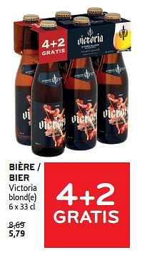 Promotions Bière victoria 4+2 gratis - Victoria - Valide de 27/03/2024 à 09/04/2024 chez Alvo