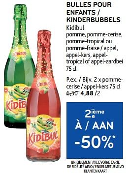 Promotions Bulles pour enfants kidibul 2ième à -50% - Kidibul - Valide de 27/03/2024 à 09/04/2024 chez Alvo