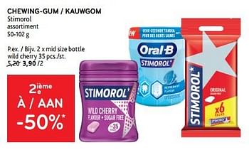 Promotions Chewing-gum stimorol 2ième à -50% - Stimorol - Valide de 27/03/2024 à 09/04/2024 chez Alvo