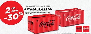 Promotions Coca-cola 2 ème -30% à l’achat de 2 packs - Coca Cola - Valide de 27/03/2024 à 09/04/2024 chez Alvo